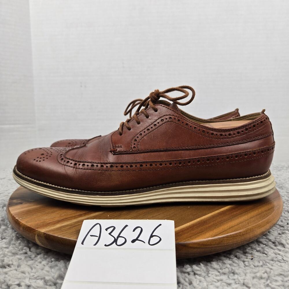 Cole Haan Mens 10.5M Original Grand Brown Woodbury Long Wingtip Casual Oxford